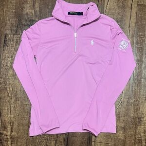 Polo Golf by Ralph Lauren Pink Long-Sleeve Half-Zip Performance Top